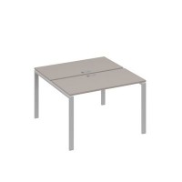 А4 С1 170 МП (Мокко премиум/Серый) Рабочая станция на каркасе UNO столы 2х120