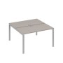 А4 С1 174 МП (Мокко премиум/Серый) Рабочая станция на каркасе UNO столы 2х140