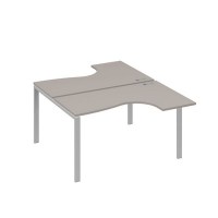 А4 С1 181 МП (Мокко премиум/Серый) Рабочая станция опоры UNO столы 2х140 Классика