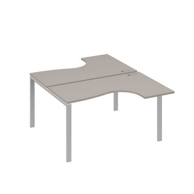 А4 С1 181 МП (Мокко премиум/Серый) Рабочая станция опоры UNO столы 2х140 Классика