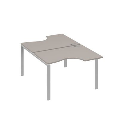 А4 С1 183 МП (Мокко премиум/Серый) Рабочая станция опоры UNO столы 2х120 Классика