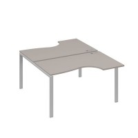 А4 С1 184 МП (Мокко премиум/Серый) Рабочая станция опоры UNO столы 2х140 Классика