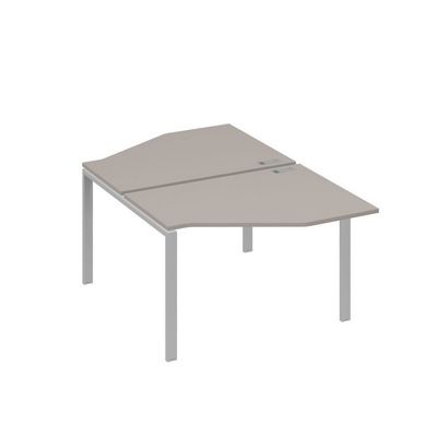 А4 С1 186 МП (Мокко премиум/Серый) Рабочая станция опоры UNO со столами Техно 2х120