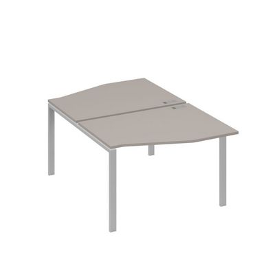 А4 С1 189 МП (Мокко премиум/Серый) Рабочая станция каркас UNO столы 2х120 Техно