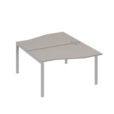 А4 С1 190 МП (Мокко премиум/Серый) Рабочая станция каркас UNO столы 2х140 Техно