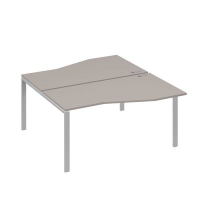 А4 С1 191 МП (Мокко премиум/Серый) Рабочая станция каркас UNO столы 2х160 Техно