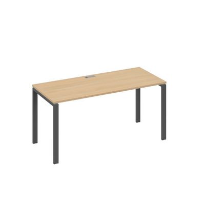А4 А1 015 НД (Натуральный дуб/Антрацит) Стол письменный на металлокаркасе UNO