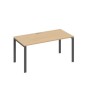 А4 А1 025 НД (Натуральный дуб/Антрацит) Стол письменный на металлокаркасе UNO