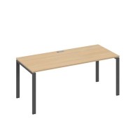 А4 А1 026 НД (Натуральный дуб/Антрацит) Стол письменный на металлокаркасе UNO