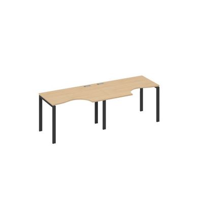 А4 А1 041-2 НД (Натуральный дуб/Антрацит) Рабочая станция UNO 2х120 столы Классика эргономичные