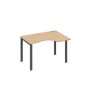 А4 А1 042 НД (Натуральный дуб/Антрацит) Стол эргономичный правый "Классика" на металлокаркасе UNO