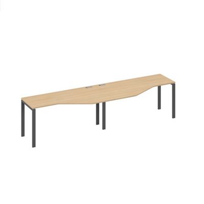 А4 А1 055-2 НД (Натуральный дуб/Антрацит) Рабочая станция опоры UNO столы Техно 2х160