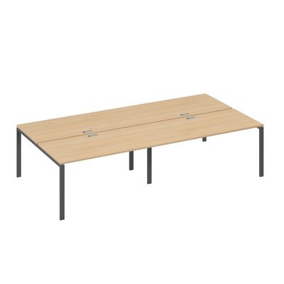 А4 А1 178-2 НД (Натуральный дуб/Антрацит) Рабочая станция металлокаркас UNO 4х160