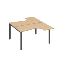 А4 А1 181 НД (Натуральный дуб/Антрацит) Рабочая станция опоры UNO столы 2х140 Классика