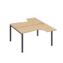 А4 А1 181 НД (Натуральный дуб/Антрацит) Рабочая станция опоры UNO столы 2х140 Классика