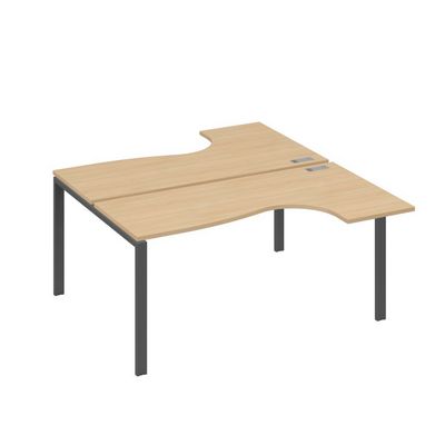 А4 А1 182 НД (Натуральный дуб/Антрацит) Рабочая станция опоры UNO столы 2х160 Классика