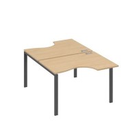 А4 А1 183 НД (Натуральный дуб/Антрацит) Рабочая станция опоры UNO столы 2х120 Классика