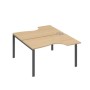 А4 А1 184 НД (Натуральный дуб/Антрацит) Рабочая станция опоры UNO столы 2х140 Классика
