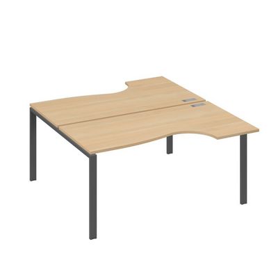 А4 А1 185 НД (Натуральный дуб/Антрацит) Рабочая станция опоры UNO столы 2х160 Классика