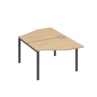 А4 А1 186 НД (Натуральный дуб/Антрацит) Рабочая станция опоры UNO со столами Техно 2х120