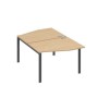 А4 А1 189 НД (Натуральный дуб/Антрацит) Рабочая станция каркас UNO столы 2х120 Техно