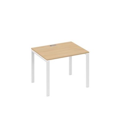 А4 Б1 022 НД (Натуральный дуб/Белый) Стол письменный на металлокаркасе UNO
