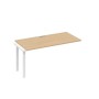 А4 Б1 025-1 НД (Натуральный дуб/Белый) Секция стола 160 рабочей станции на каркасе UNO