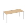 А4 Б1 026 НД (Натуральный дуб/Белый) Стол письменный на металлокаркасе UNO