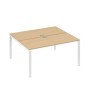 А4 Б1 175 НД (Натуральный дуб/Белый) Рабочая станция на каркасе UNO столы 2х160