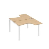 А4 Б1 180 НД (Натуральный дуб/Белый) Рабочая станция опоры UNO столы 2х120 Классика