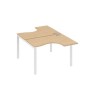 А4 Б1 180 НД (Натуральный дуб/Белый) Рабочая станция опоры UNO столы 2х120 Классика