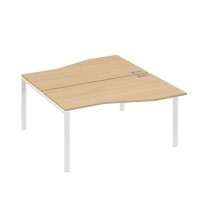А4 Б1 191 НД (Натуральный дуб/Белый) Рабочая станция каркас UNO столы 2х160 Техно