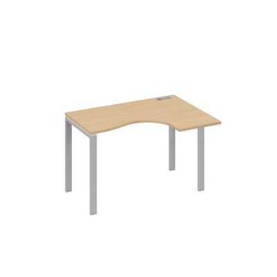 А4 С1 032 НД (Натуральный дуб/Серый) Стол эргономичный правый "Классика" на металлокаркасе UNO