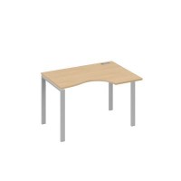 А4 С1 042 НД (Натуральный дуб/Серый) Стол эргономичный правый "Классика" на металлокаркасе UNO