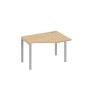 А4 С1 052 НД (Натуральный дуб/Серый) Стол эргономичный правый "Техно" на металлокаркасе UNO