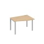 А4 С1 062 НД (Натуральный дуб/Серый) Стол эргономичный правый "Техно" на металлокаркасе UNO
