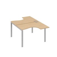 А4 С1 180 НД (Натуральный дуб/Серый) Рабочая станция опоры UNO столы 2х120 Классика