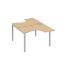 А4 С1 180 НД (Натуральный дуб/Серый) Рабочая станция опоры UNO столы 2х120 Классика