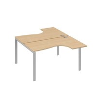 А4 С1 181 НД (Натуральный дуб/Серый) Рабочая станция опоры UNO столы 2х140 Классика