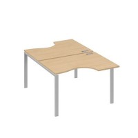 А4 С1 183 НД (Натуральный дуб/Серый) Рабочая станция опоры UNO столы 2х120 Классика