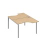 А4 С1 183 НД (Натуральный дуб/Серый) Рабочая станция опоры UNO столы 2х120 Классика