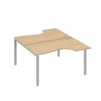 А4 С1 184 НД (Натуральный дуб/Серый) Рабочая станция опоры UNO столы 2х140 Классика