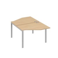 А4 С1 186 НД (Натуральный дуб/Серый) Рабочая станция опоры UNO со столами Техно 2х120
