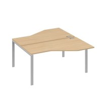 А4 С1 188 НД (Натуральный дуб/Серый) Рабочая станция опоры UNO со столами Техно 2х160