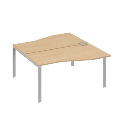 А4 С1 191 НД (Натуральный дуб/Серый) Рабочая станция каркас UNO столы 2х160 Техно