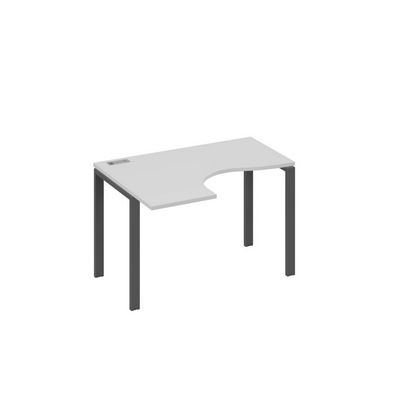 А4 А1 031 СЕ (Серый/Антрацит) Стол эргономичный левый "Классика" на металлокаркасе UNO