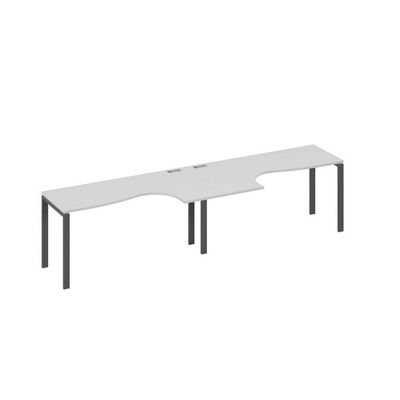 А4 А1 035-2 СЕ (Серый/Антрацит) Рабочая станция UNO 2х160 столы Классика эргономичные