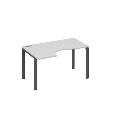 А4 А1 043 СЕ (Серый/Антрацит) Стол эргономичный левый "Классика" на металлокаркасе UNO