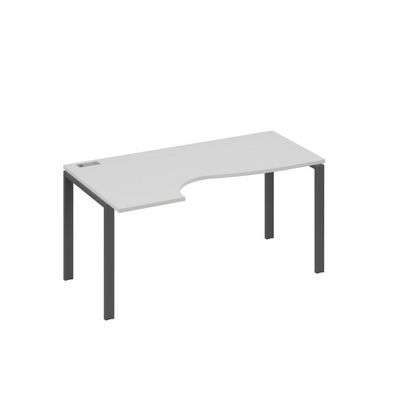 А4 А1 045 СЕ (Серый/Антрацит) Стол эргономичный левый "Классика" на металлокаркасе UNO