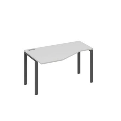 А4 А1 053 СЕ (Серый/Антрацит) Стол эргономичный левый "Техно" на металлокаркасе UNO